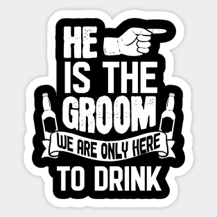 Only Here To Drink - For Bachelor Party Sticker